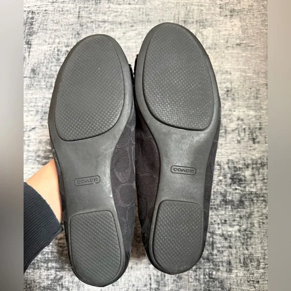 Coach Black and Silver Women's Flats - Picture 4 of 6